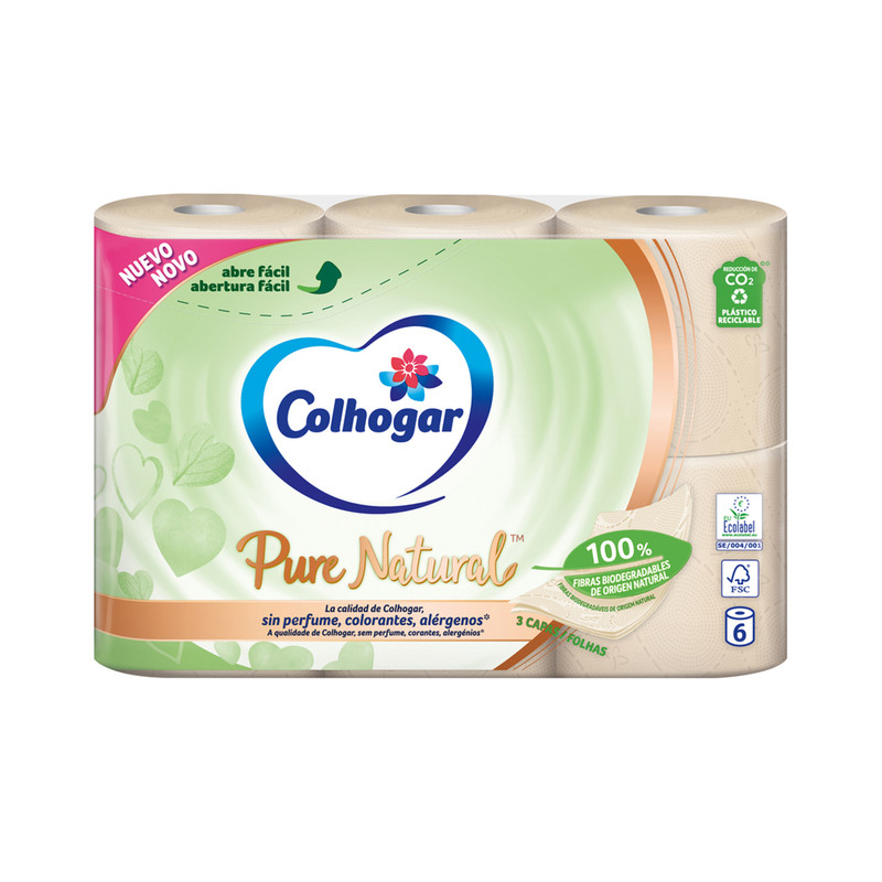 Papel Higiénico Ultra Suave 3 Capas Colhogar Pack-6 Uds.