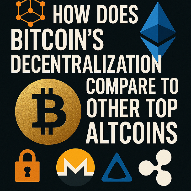 How does Bitcoin’s decentralization compare to other top altcoins