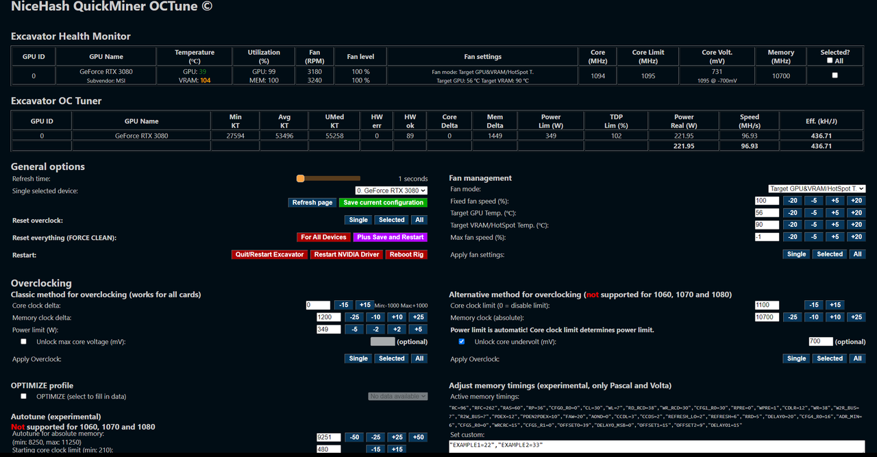 Nicehash Optimize Efficiency is what matters? : r/NiceHash