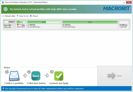 Macrorit Partition Extender 1.6.1