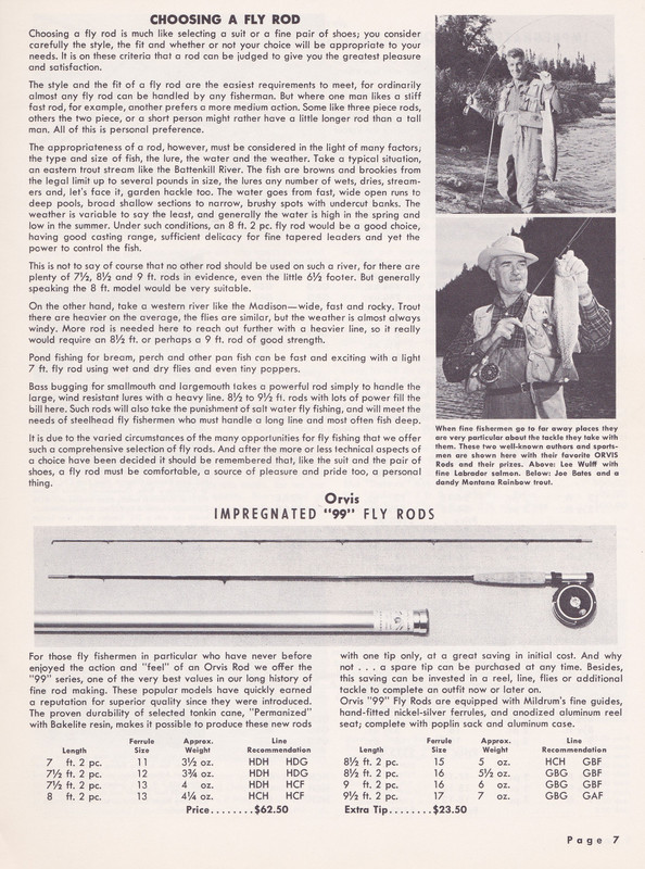 Catalog - 1960 page 7 (Choosing A Fly Rod & 99)