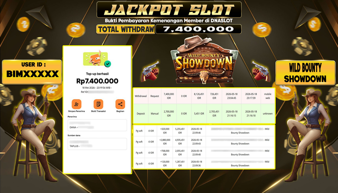 JACKPOT SLOT WILD BOUNTY SHOWDOWN 18 MEI 2026
