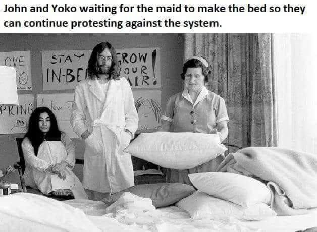 What's the difference between men and pigs? Pigs don't turn into men when they drink. John-yoko