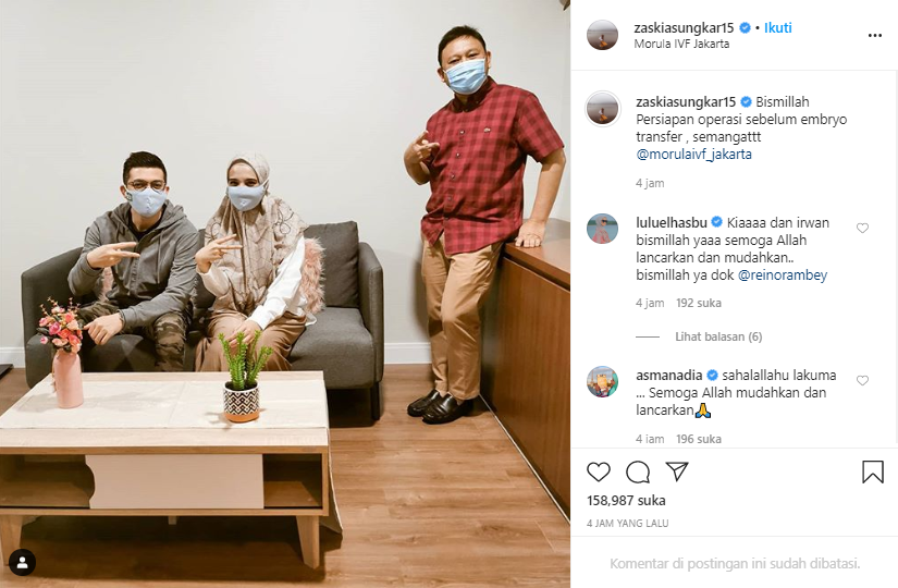 Zaskia Sungkar dan Irwansyah