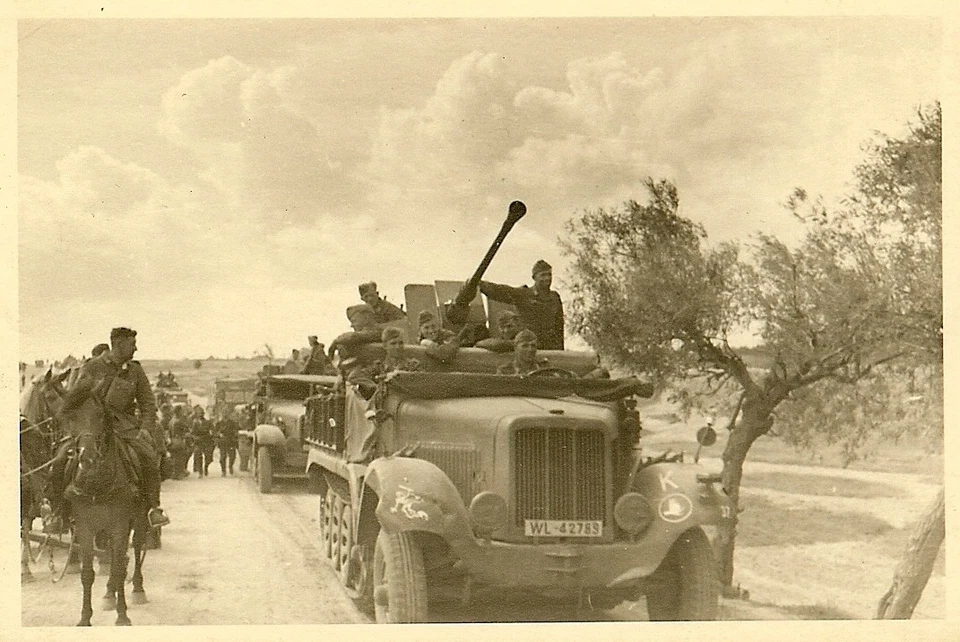 RARE 11 Panzer Division Attached Luftwaffe Sd Kfz 7 3 7cm Flak Halftrack (1)