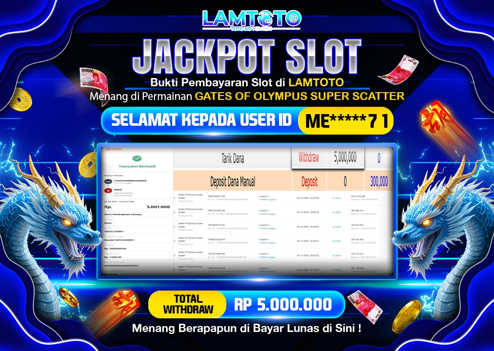 BUKTI JACKPOT LUNAS LAMTOTO