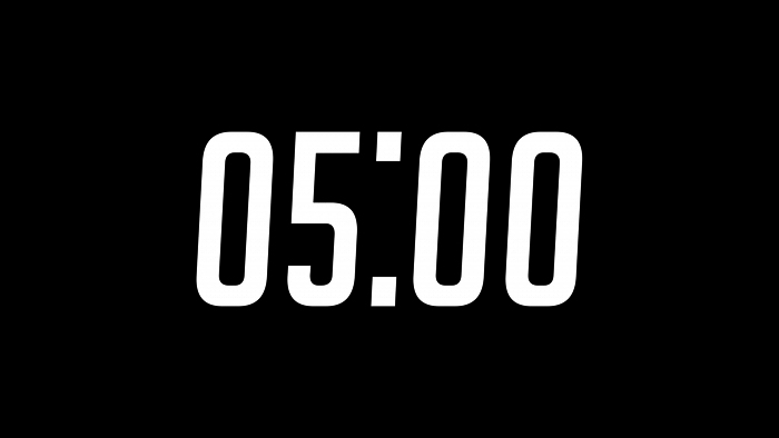 Cuenta Regresiva Armonía de 5 Minutos con Fondo Transparente 4K