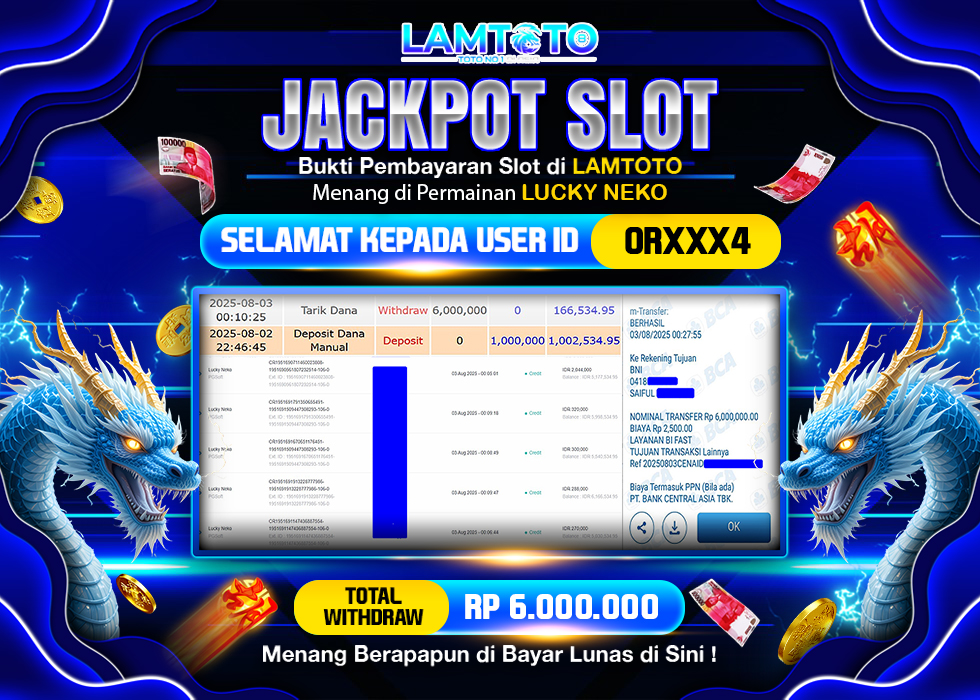 BUKTI JACKPOT LUNAS LAMTOTO