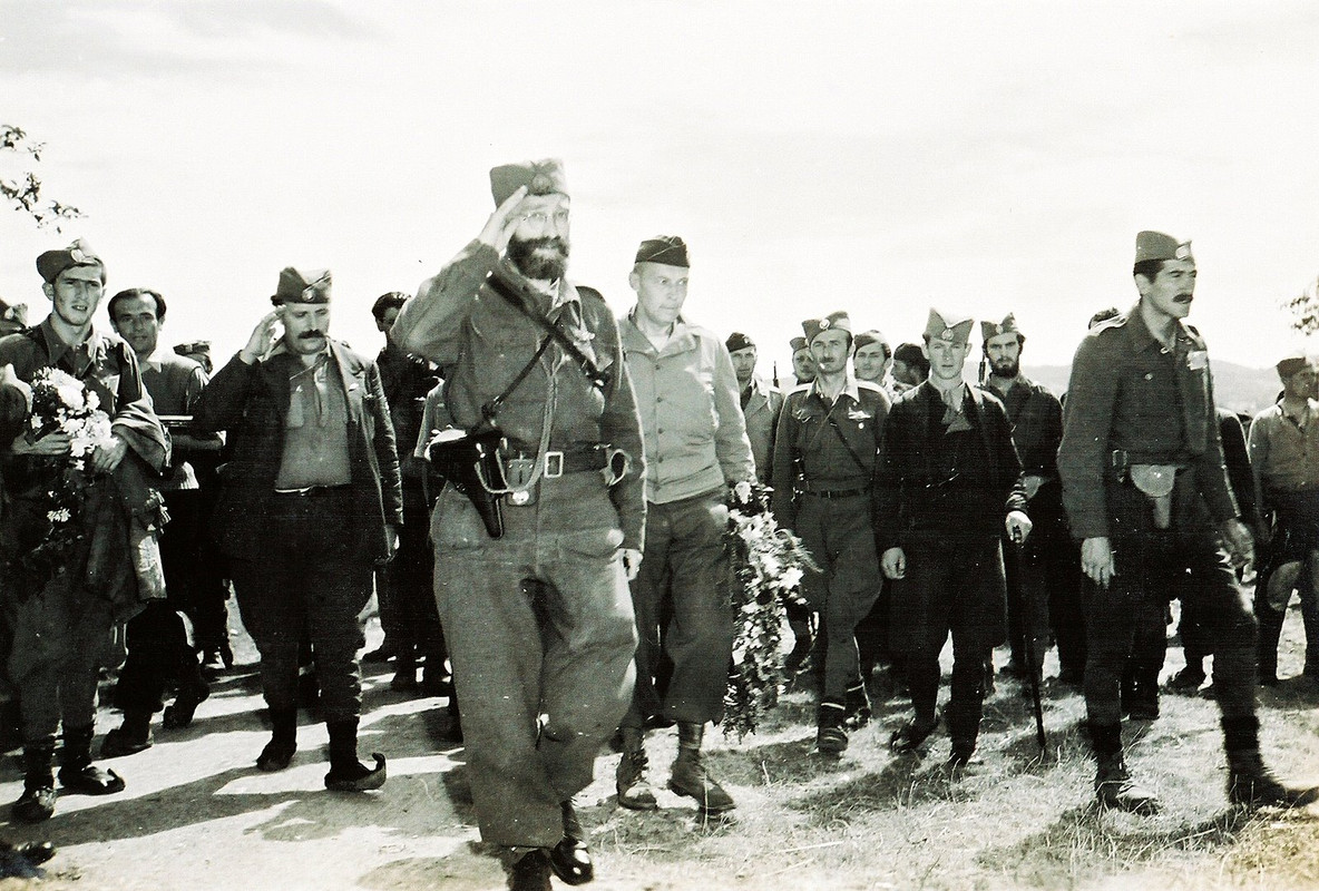 Reviewing the troops