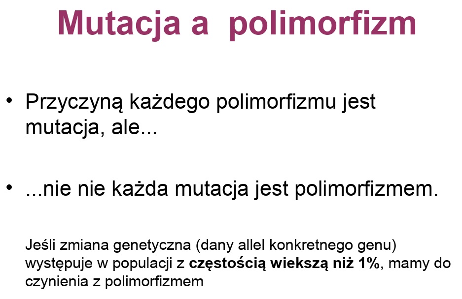 mutacja polimorfizm