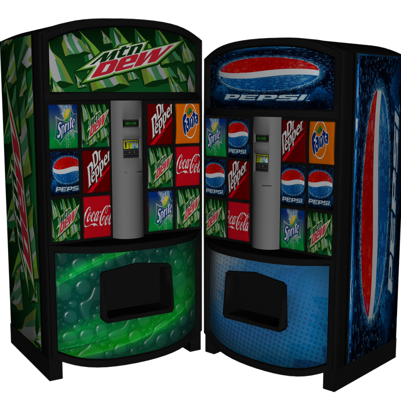 mountain dew-pepsi vending machine