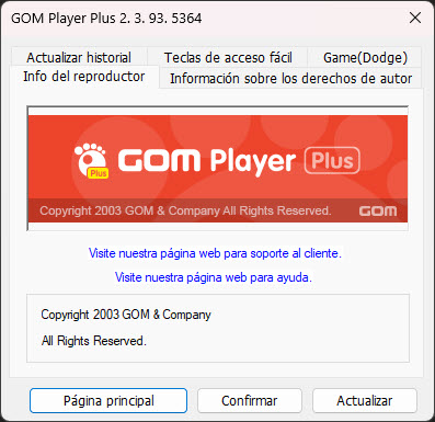 español - GOM Player Plus v2.3.93.5364 [64 Bits][Multilenguaje (Español)][Mi reproductor de videos favorito] 09-01-2024-10-50-17