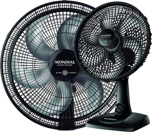Ventilador de Mesa Mondial 127V, 30cm, 6 pás, Super Power – VSP-30-B