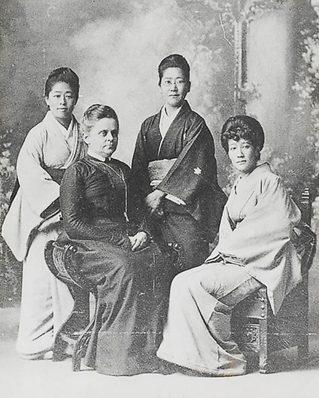 Tsuda Umeko, Alice Mabel Bacon, Uryū Shigeko, Ōyama Sutematsu