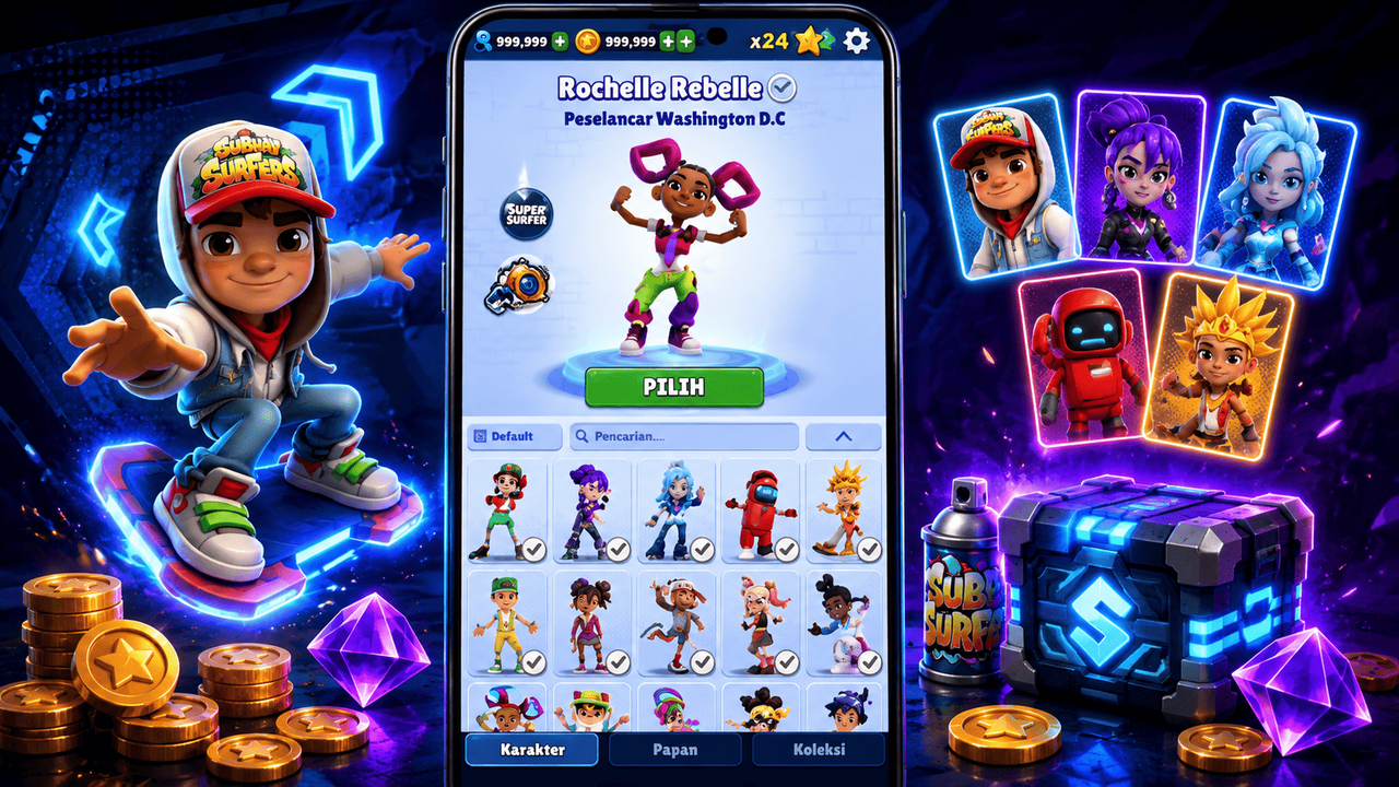 Subway Surfers Mod APK 2026 hoverboards unlocked