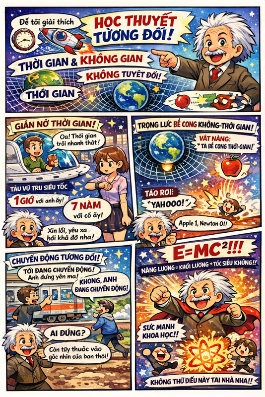 Truyện tranh 4 ô (Thuyết tương đối)