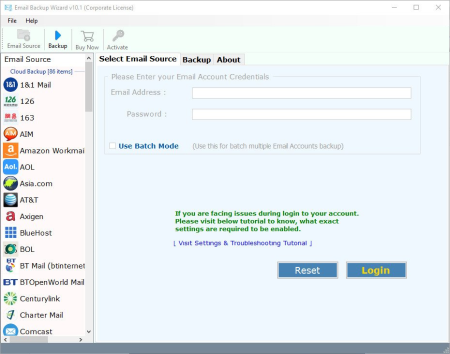 Email Backup Wizard 12.7