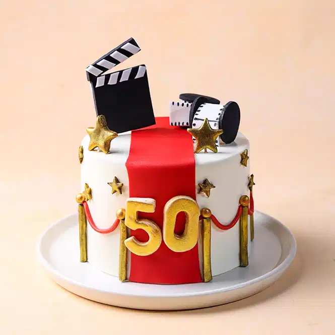 filmy fiftieth birthday cake t1649