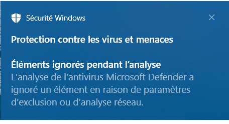 elements ignores pendant l'analyse
