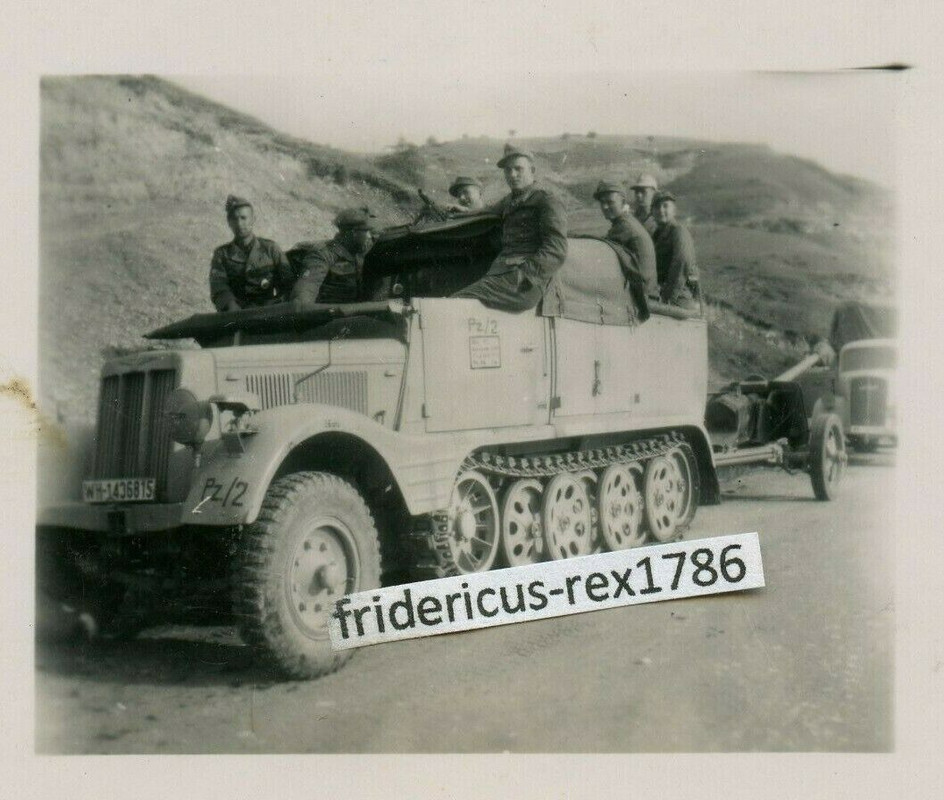 Foto WH Gebirgs Jäger Panzer Jäg. Abt. mit Pak Ziege Kennung SdKfz Pz-2