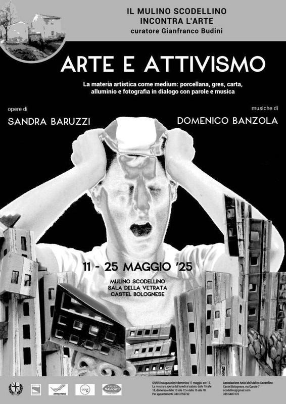 Castel Bolognese (Ra): “Arte e Attivismo”, materiali e linguaggi in dialogo dal 11 al 25 maggio al Mulino Scodellino Castel Bolognese (Ra): “Arte e Attivismo”, materiali e linguaggi in dialogo dal 11 al 25 maggio al Mulino Scodellino