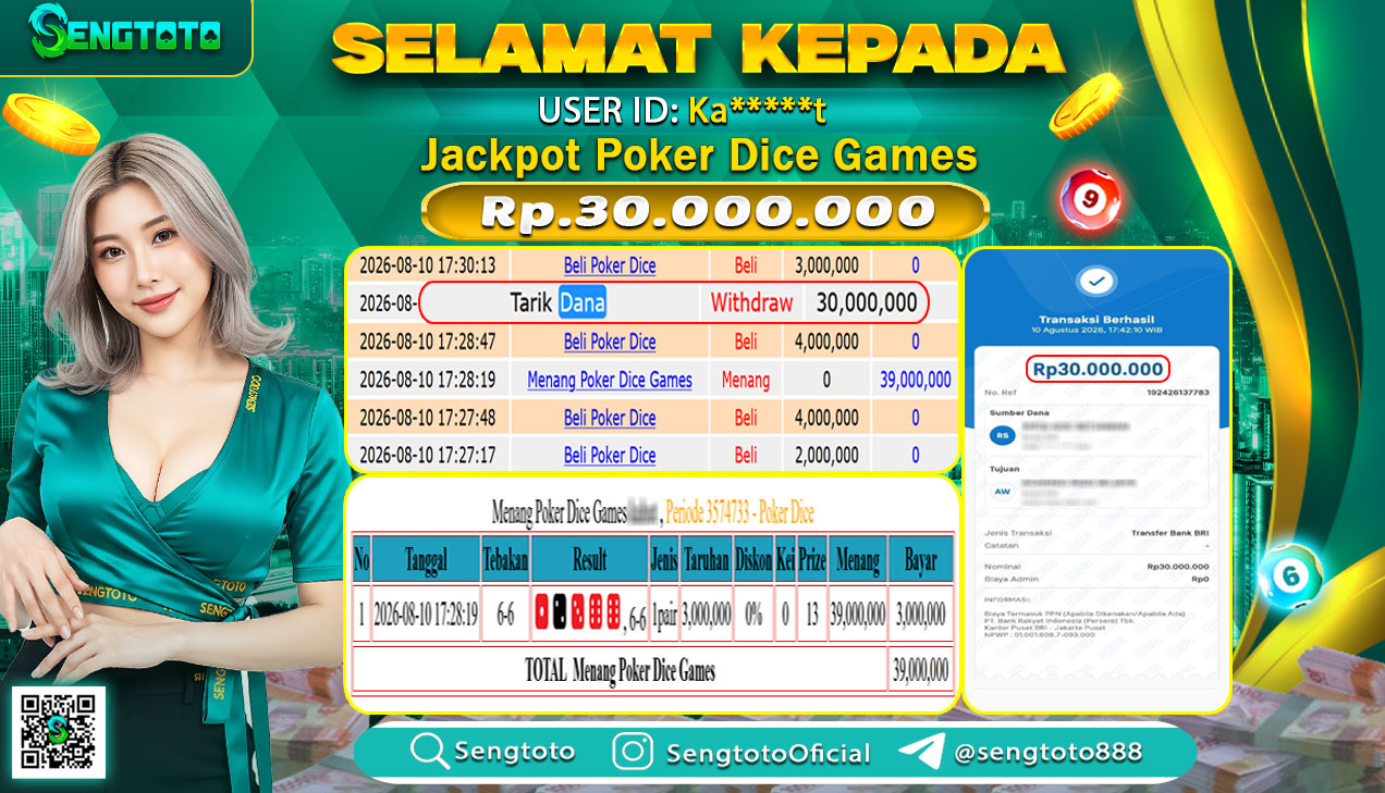 BUKTI PEMBAYARAN LIVEGAME POKER DICE
