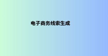 电子商务线索生成