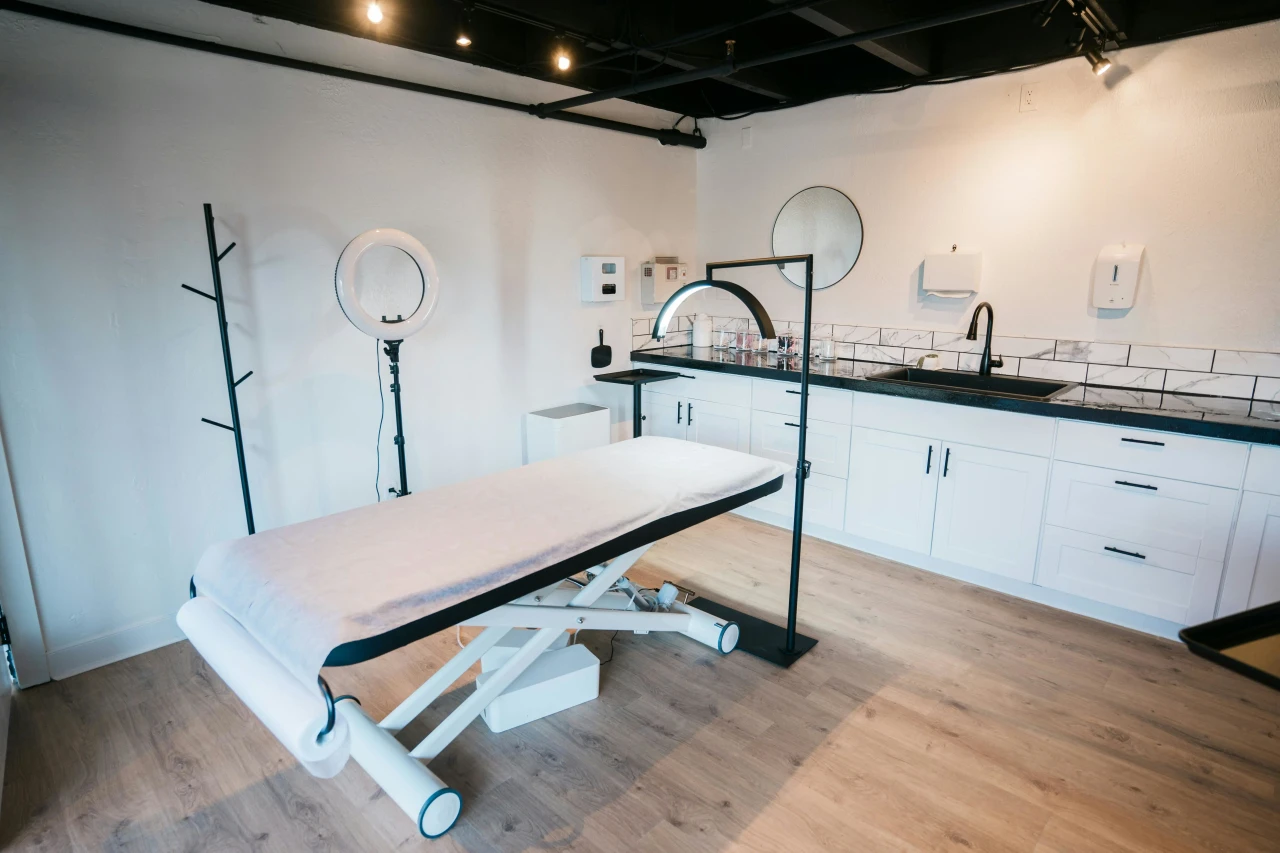 cosmetic treatment space with understated design.