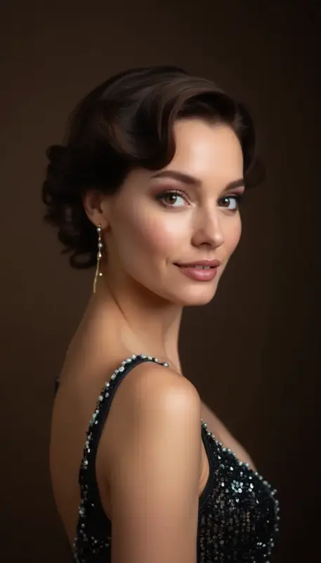 Dazzling Asymmetry: A Dance of Curls and Elegance - Asymmetrical hair