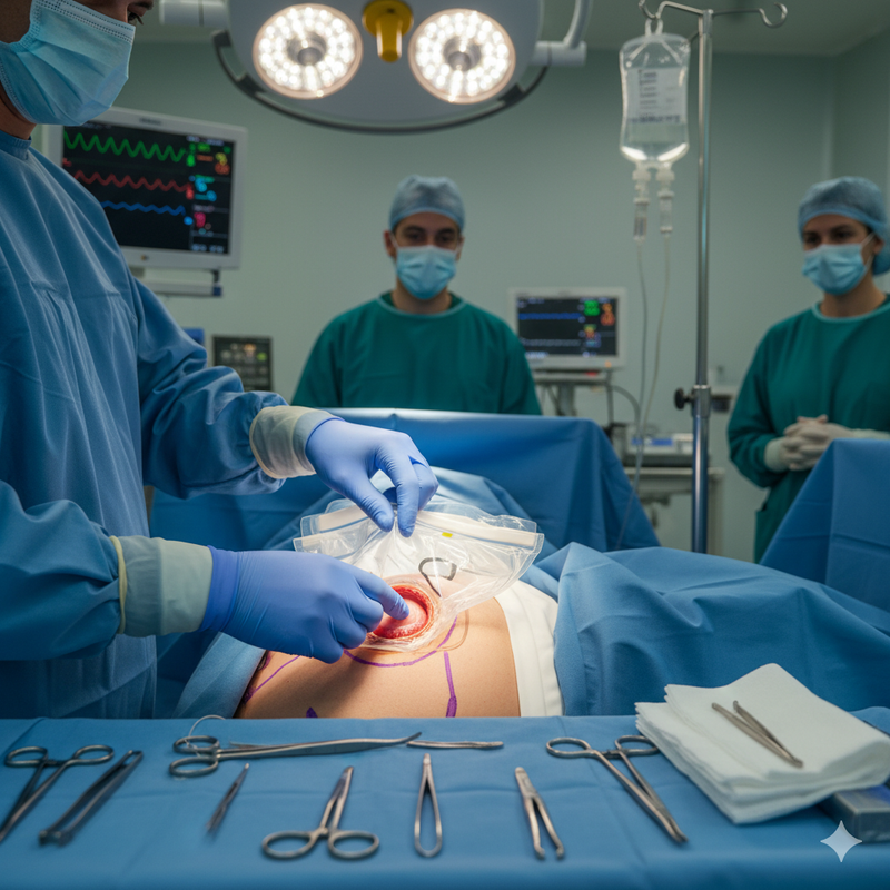 Colostomy bag surgery recovery process