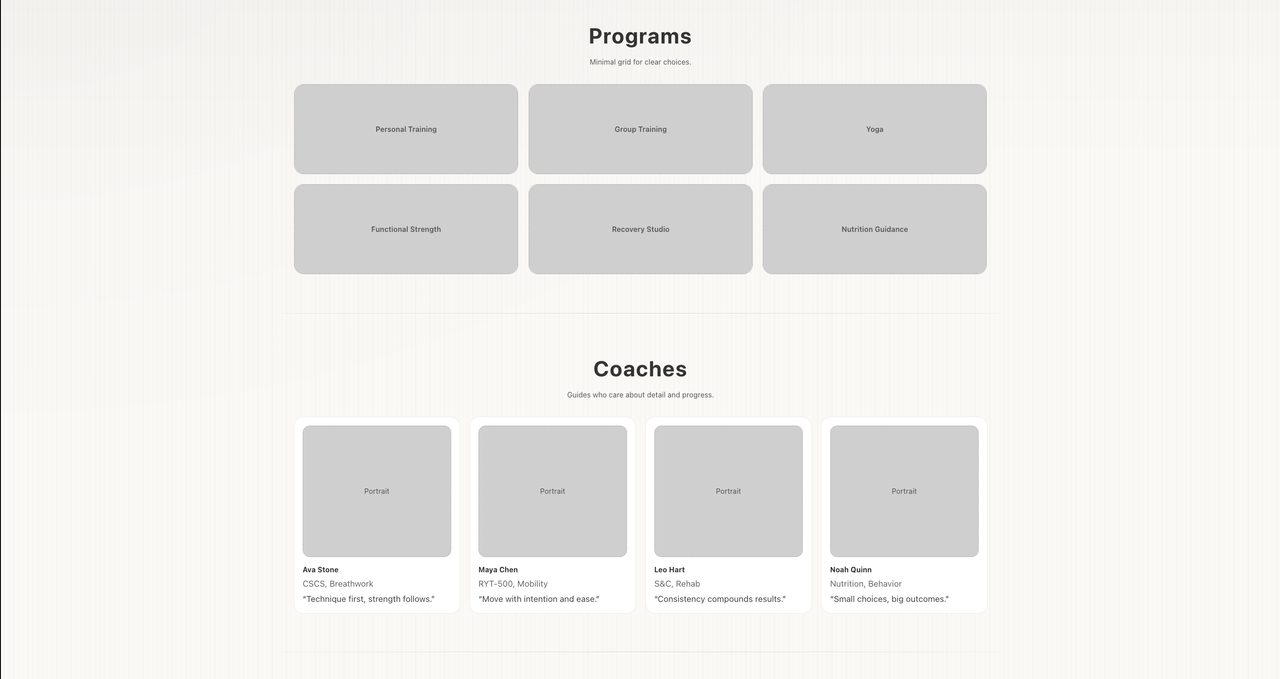 Elevate Training House desktop – secondary