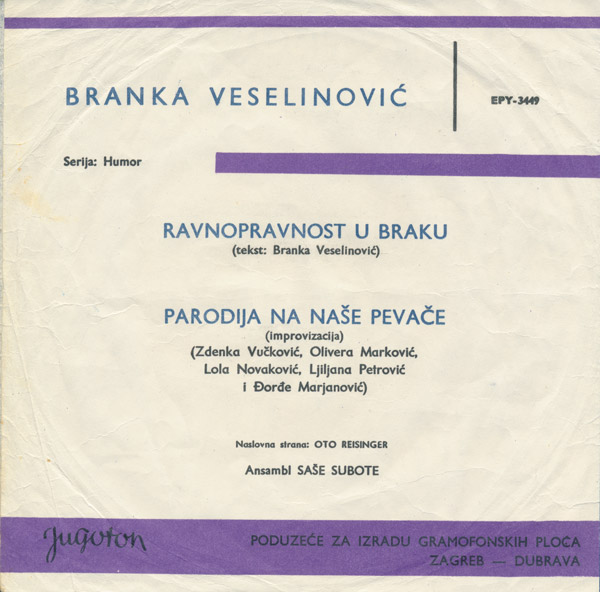 Branka Veselinovic 1965 z