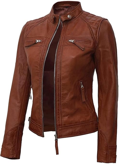 Women Brown Leather Jacket