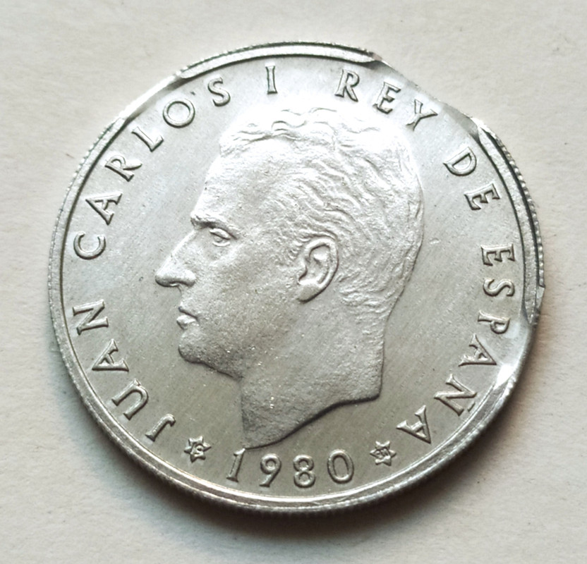 Juan Carlos I 50 Céntimos 1980 Cospel triple segmentado anv