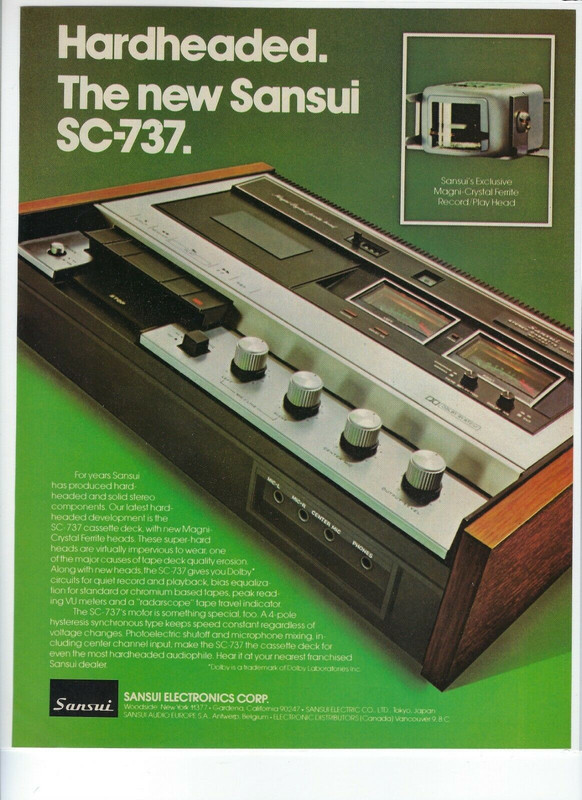 SC-737 Cassette deck - Vintage Print Ad - Great condition! (30)