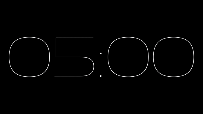 Pulso Alpha Channel: Cuenta Regresiva de 5 Minutos en Alta Resolución