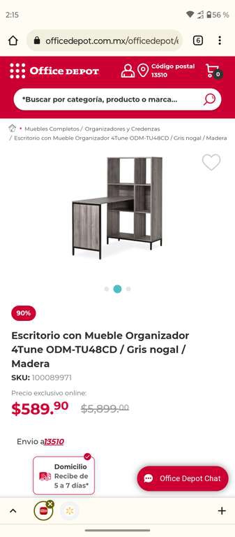 Office Depot: Escritorio con Mueble Organizador. Office Depot Tijuana 
