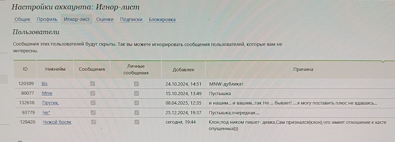 26 ноября 2025 Игнорные ))))))