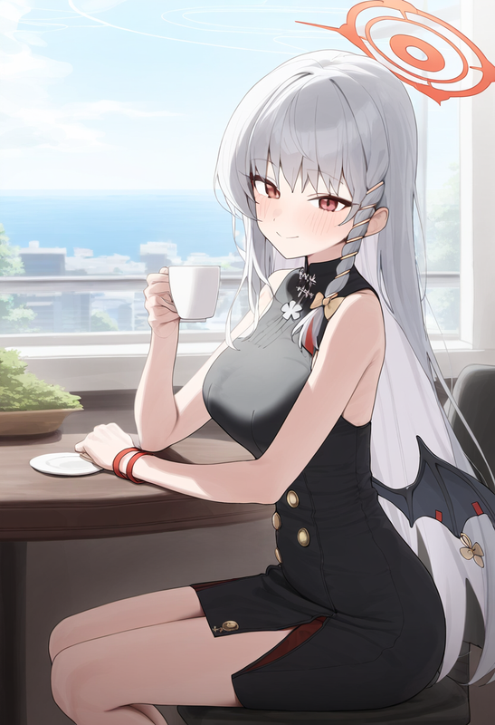 1girl, haruna (blue archive), blue archive, official art, alternate costume, fro s-1054032463