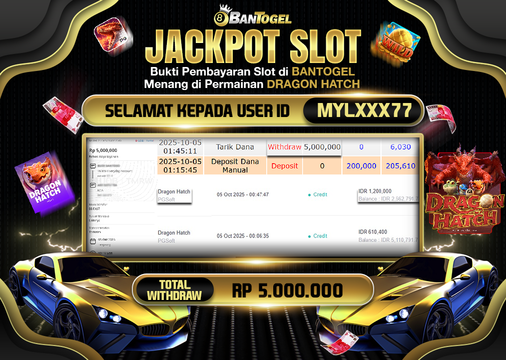 BUKTI JACKPOT LUNAS BANTOGEL