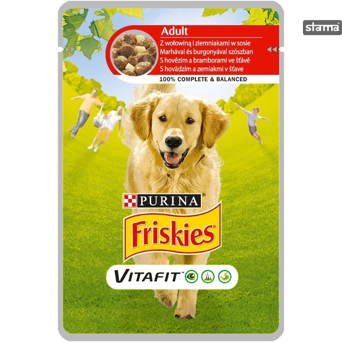 FRISKIESDOGPOUCHBEEFANDPOTATOES100g