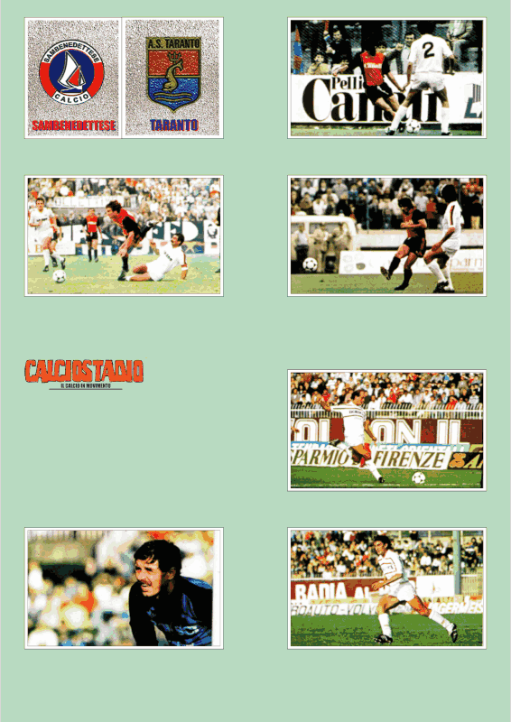 CALCIOSTADIO-1984-85-FIGURINE-SAMBENEDETTESE-TARANTO-FR