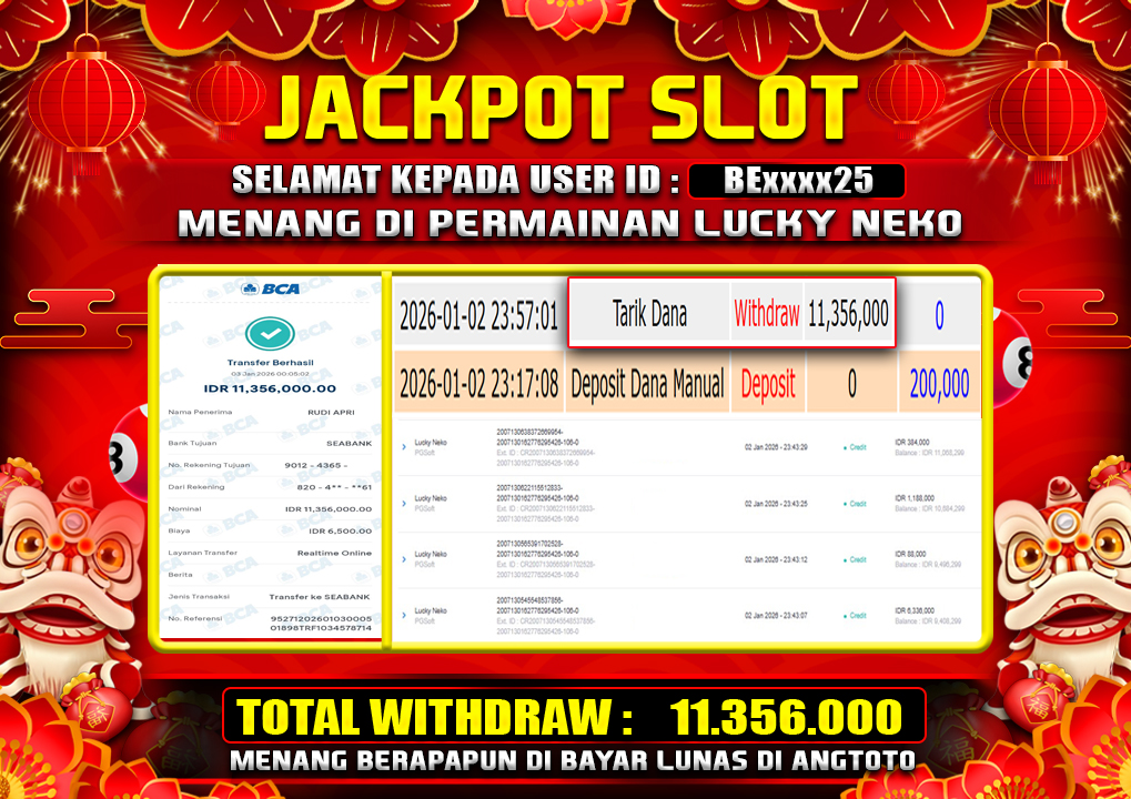 BUKTI JACKPOT LUNAS ANGTOTO