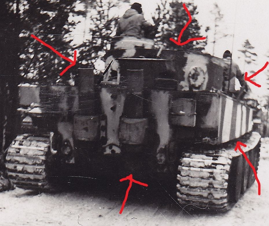 Panzerkampfwagen VI Tiger-Panzer mit weißer Stre