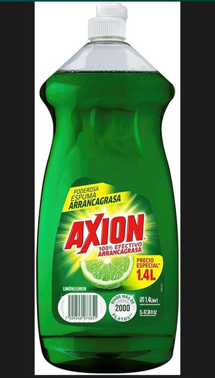 Amazon: Axion, Lavatrastes Líquido Limón, 100% efectivo arrancagrasa, 1.4 L 
