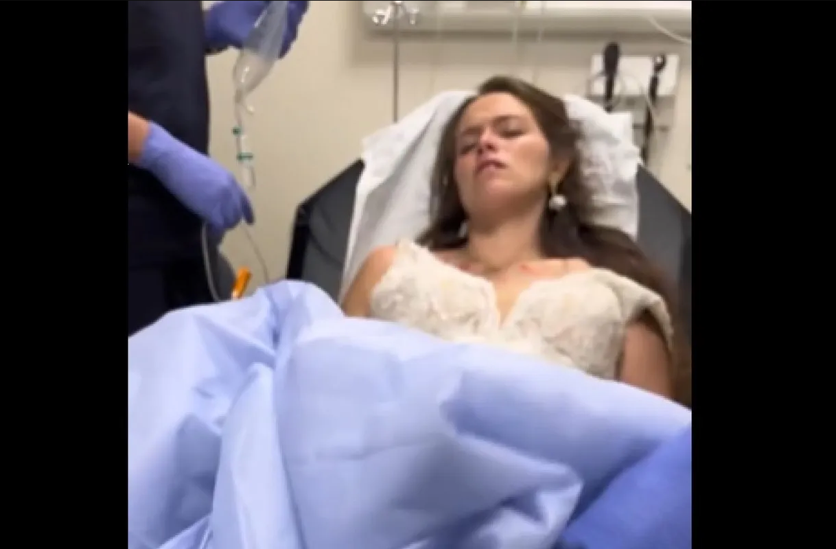Novia terminó hospitalizada el día de su boda