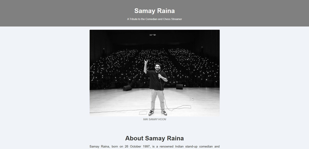 Tribute Page