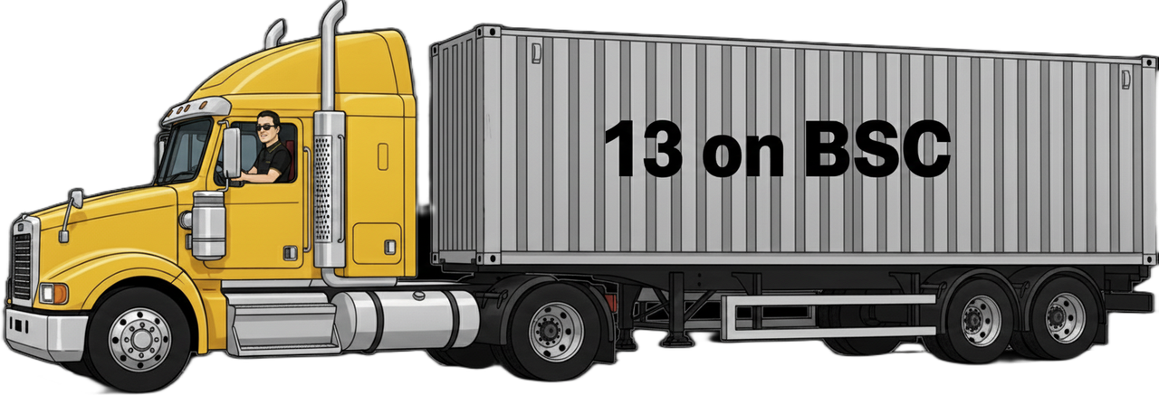 Truck with 13 on it