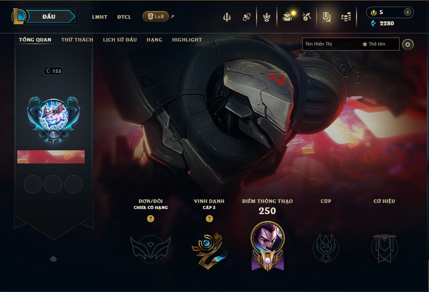 Acc LMHT # - Không Khung