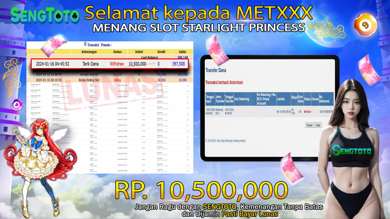 BUKTI PEMBAYARAN SLOT STARLIGHT PRINCESS